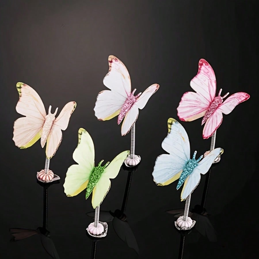 Sparkling Butterfly Car Decor, Fashion Ins Style Dashboard Decoration, Shiny Butterfly Interior Creative Accessory, Suitable For Car Decoration, Desktop Ornament, Exquisite Niche, Perfect For Personal