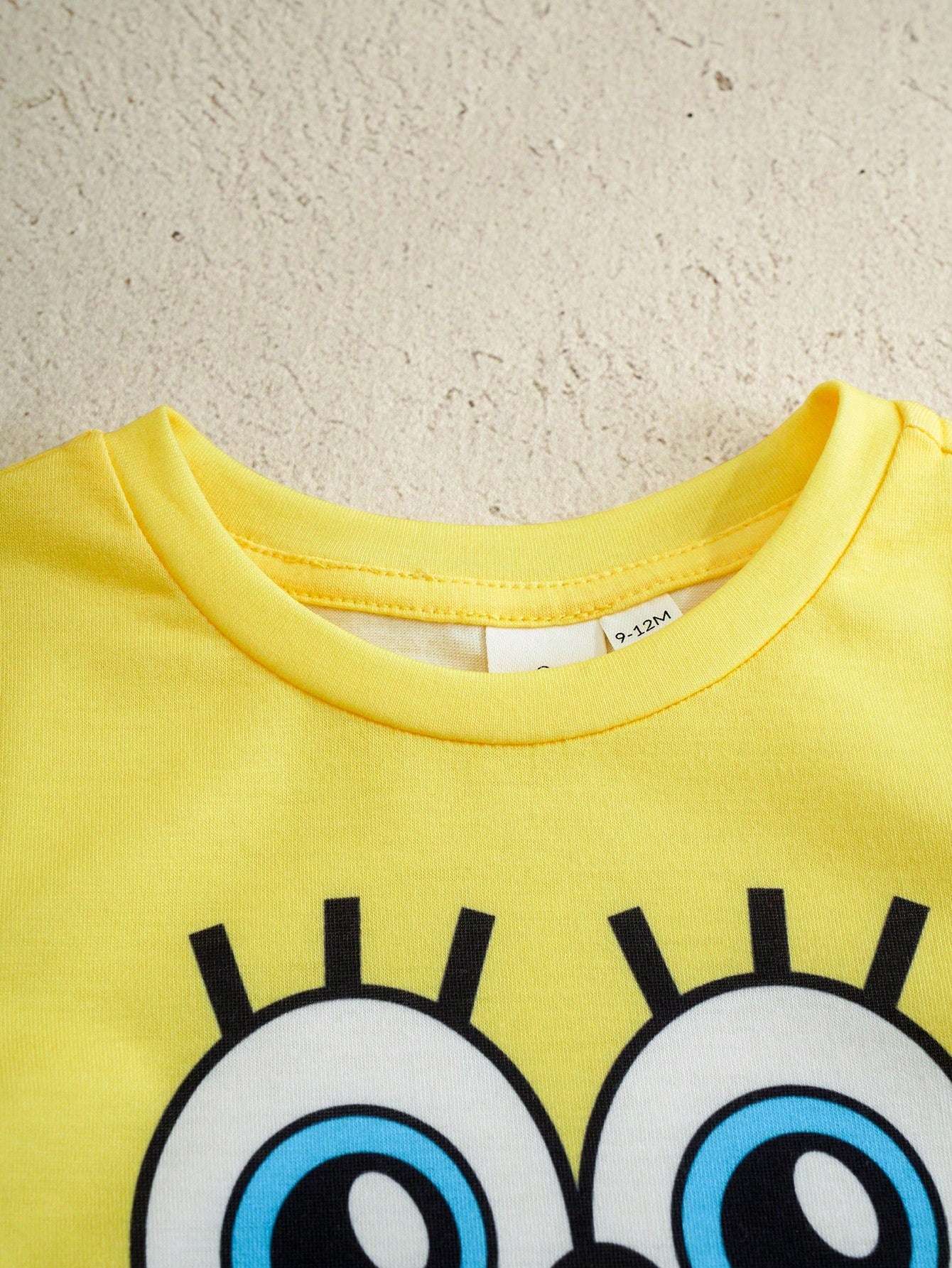 SpongeBob SquarePants| Baby Boy Casual Cute Cartoon Print Short Sleeve Romper Set, Summer