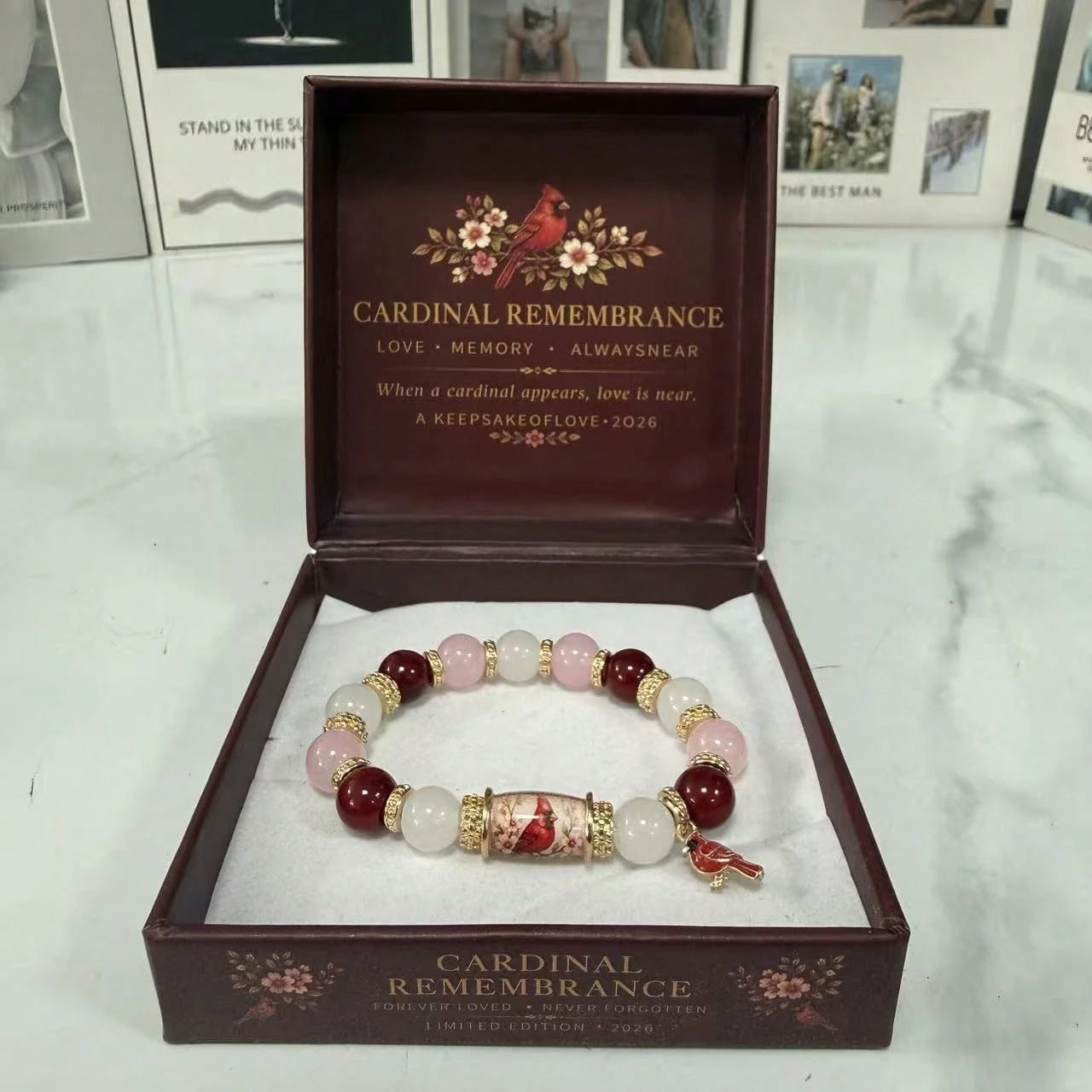 Spring Garden Hummingbird Beaded Bracelet Gift Set, Inspirational Charm Elastic Bracelet, Love And Peace Jewelry Gift