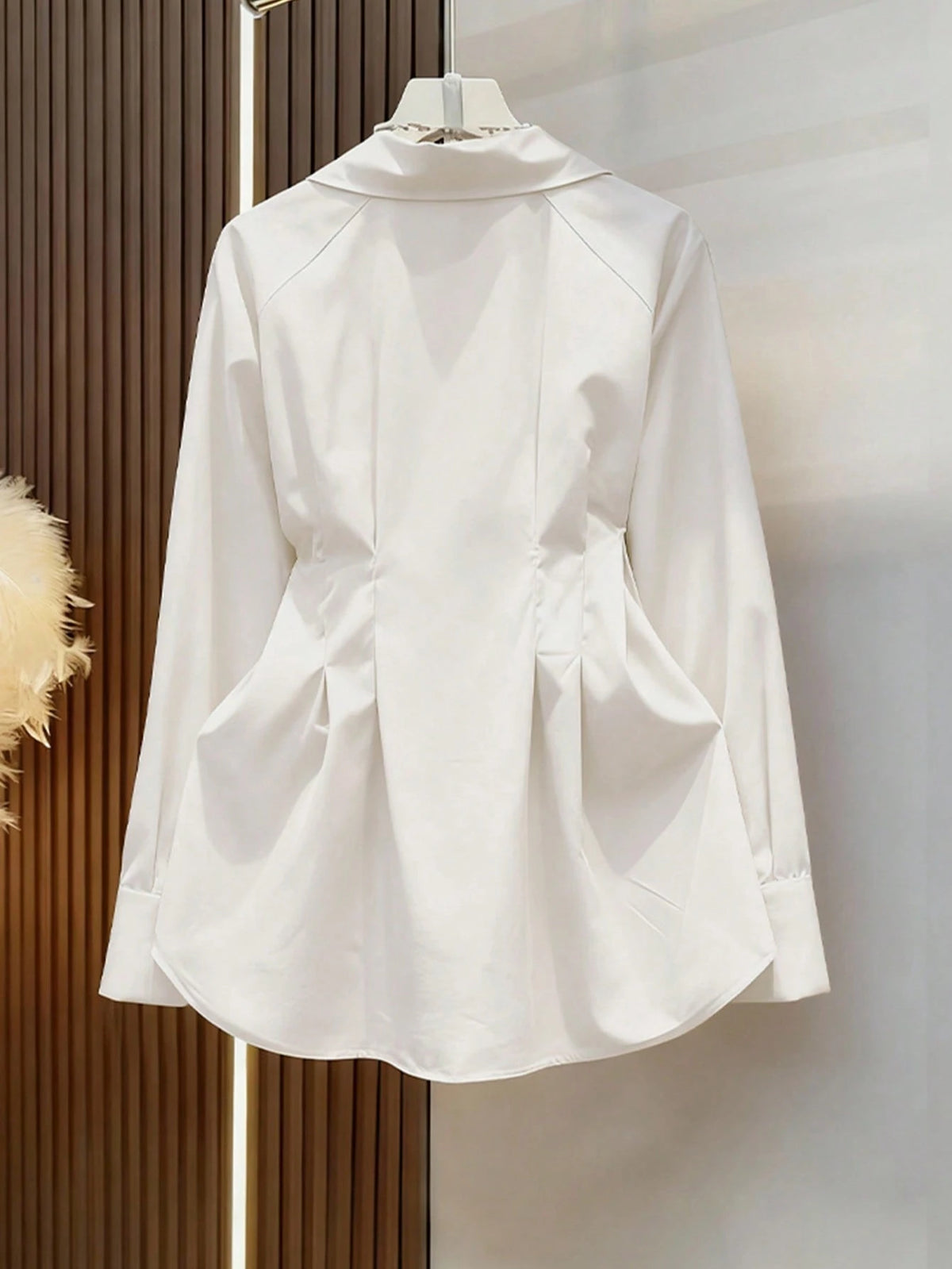 Spring/Summer Light Blue Metal Button Raglan Long Sleeve Shirt, Vintage Bohemian Style For Wedding, Party And Commute