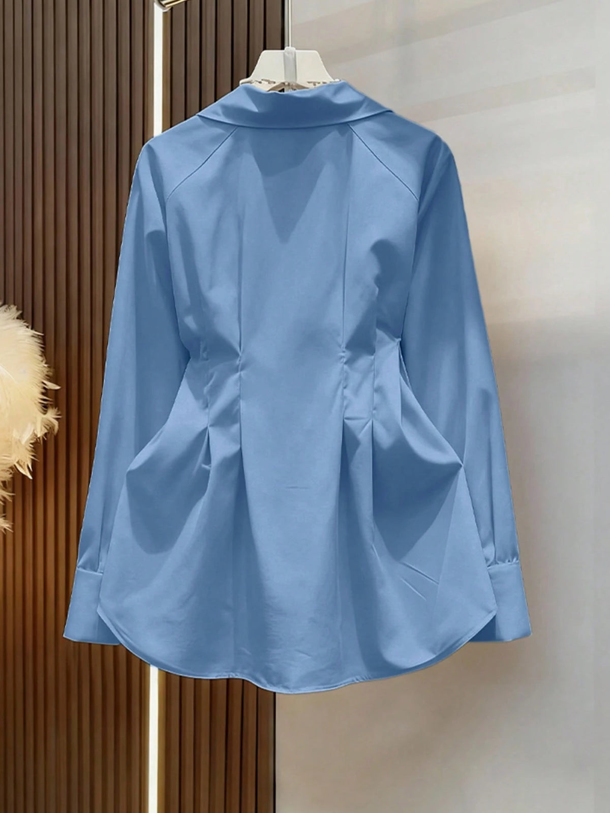 Spring/Summer Military Green Metal Buckle Raglan Long Sleeve Shirt, Vintage Bohemian Style For Wedding, Party And Commute