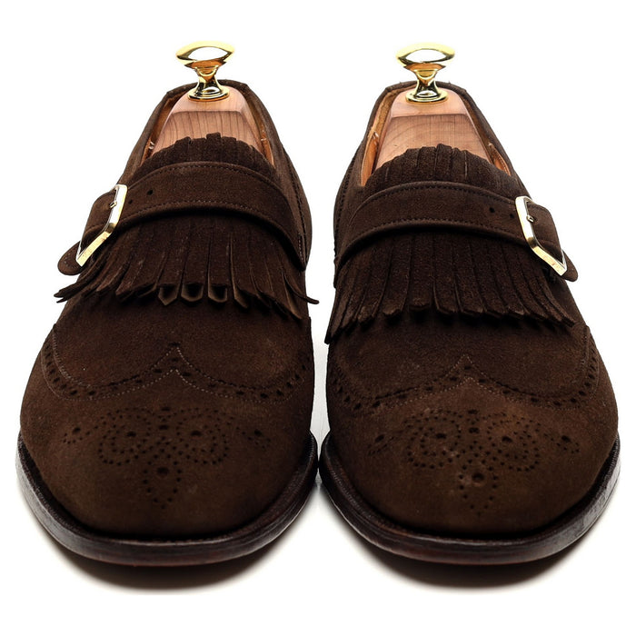 'Stafford' Brown Suede Monk Strap UK 8 F