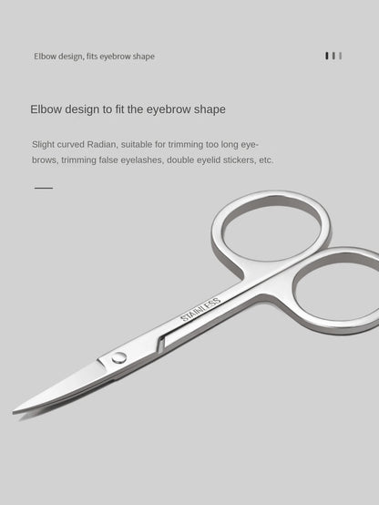 Stainless Steel Slanted Eyebrow Tweezers, Scissors, Trimmer Set For Eyebrow Shaping,Giveaways,Travel,Cheap Stuff,Travel Essential