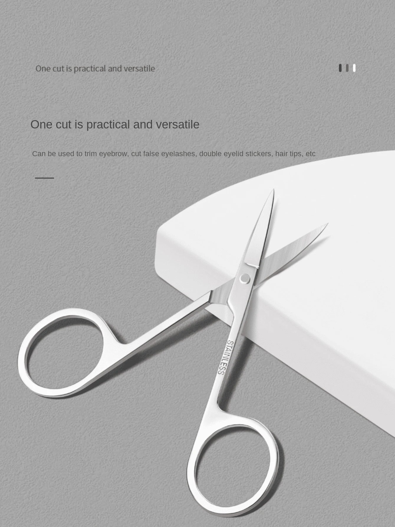 Stainless Steel Slanted Eyebrow Tweezers, Scissors, Trimmer Set For Eyebrow Shaping,Giveaways,Travel,Cheap Stuff,Travel Essential