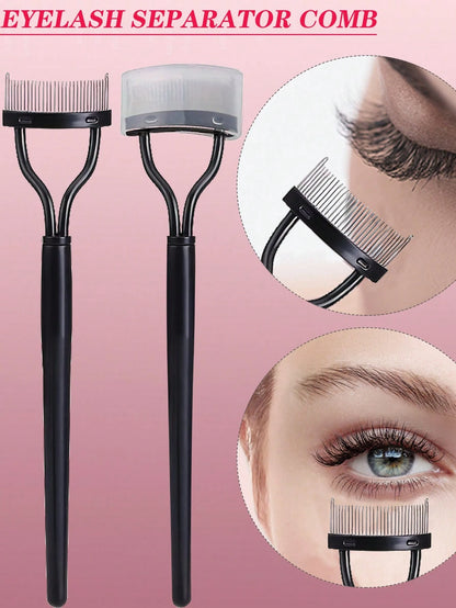 Steel Needle Eyebrow Brush Eyelash Separator Tools, Eyelash Extension Planting Tool, Women Eyelash Makeup Set With Hypoallergenic Eyelash Mascara Applicator, For Perfect Lashes, Eyebrow Brush, Eyeshad