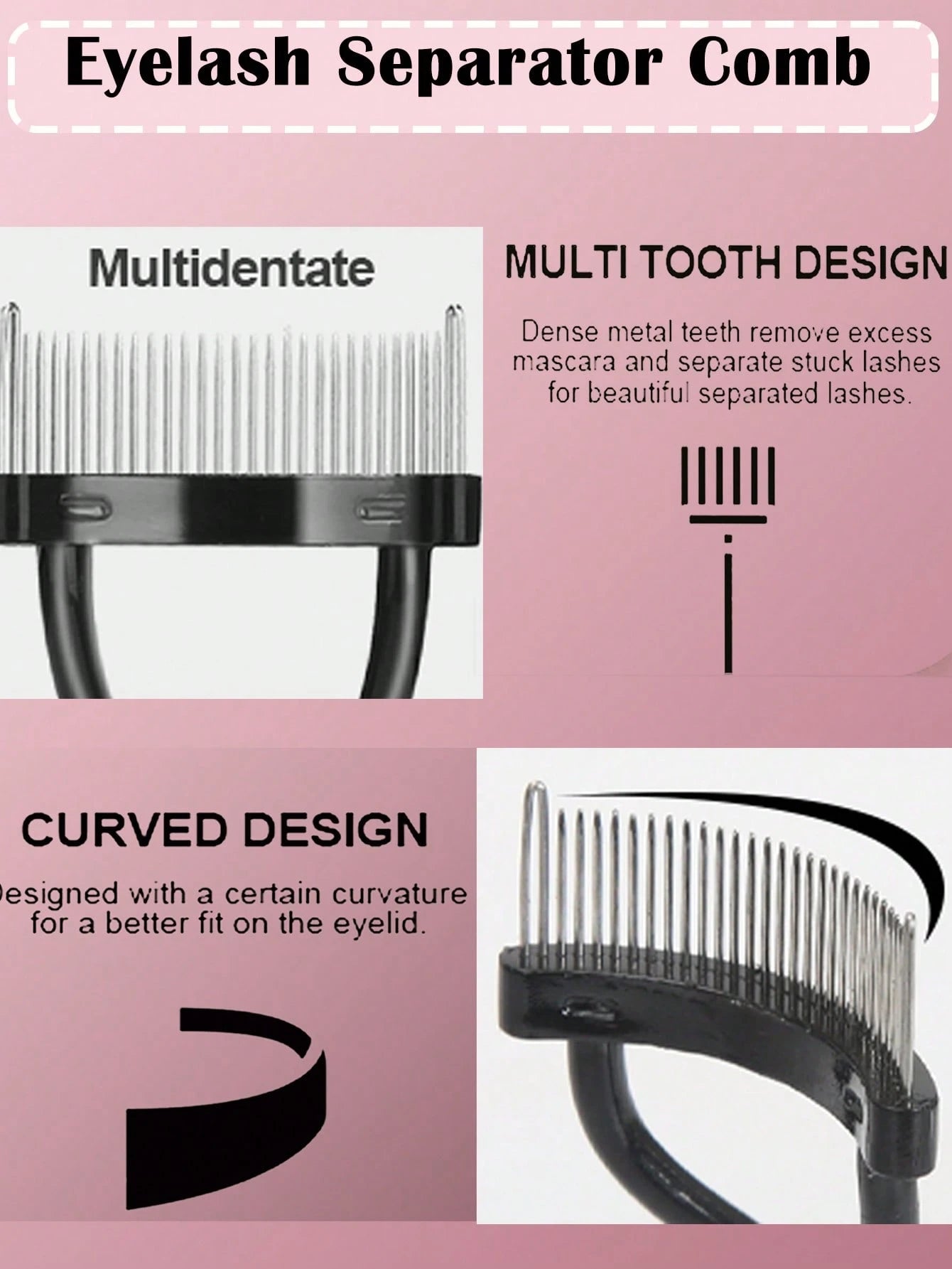 Steel Needle Eyebrow Brush Eyelash Separator Tools, Eyelash Extension Planting Tool, Women Eyelash Makeup Set With Hypoallergenic Eyelash Mascara Applicator, For Perfect Lashes, Eyebrow Brush, Eyeshad