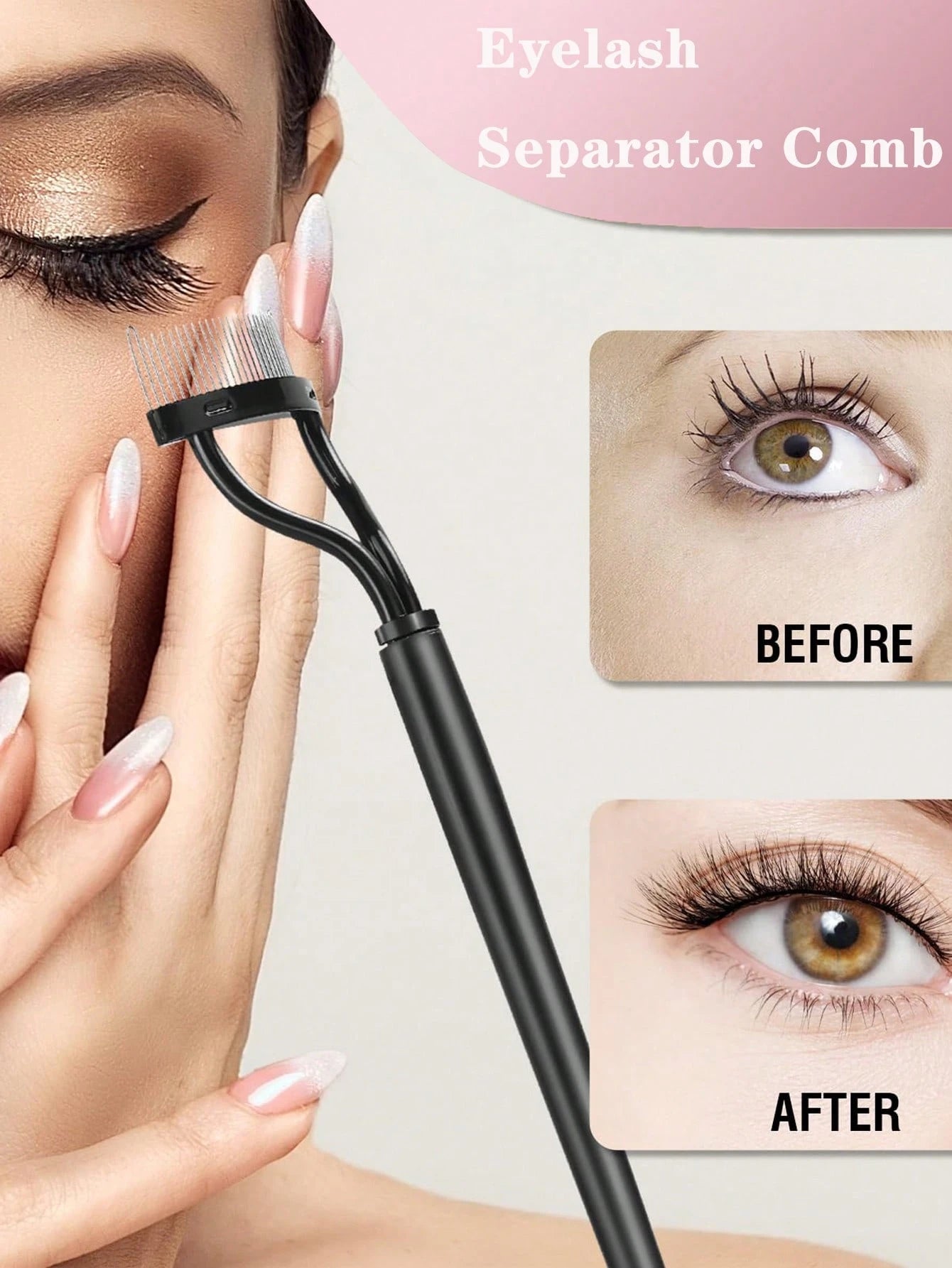 Steel Needle Eyebrow Brush Eyelash Separator Tools, Eyelash Extension Planting Tool, Women Eyelash Makeup Set With Hypoallergenic Eyelash Mascara Applicator, For Perfect Lashes, Eyebrow Brush, Eyeshad