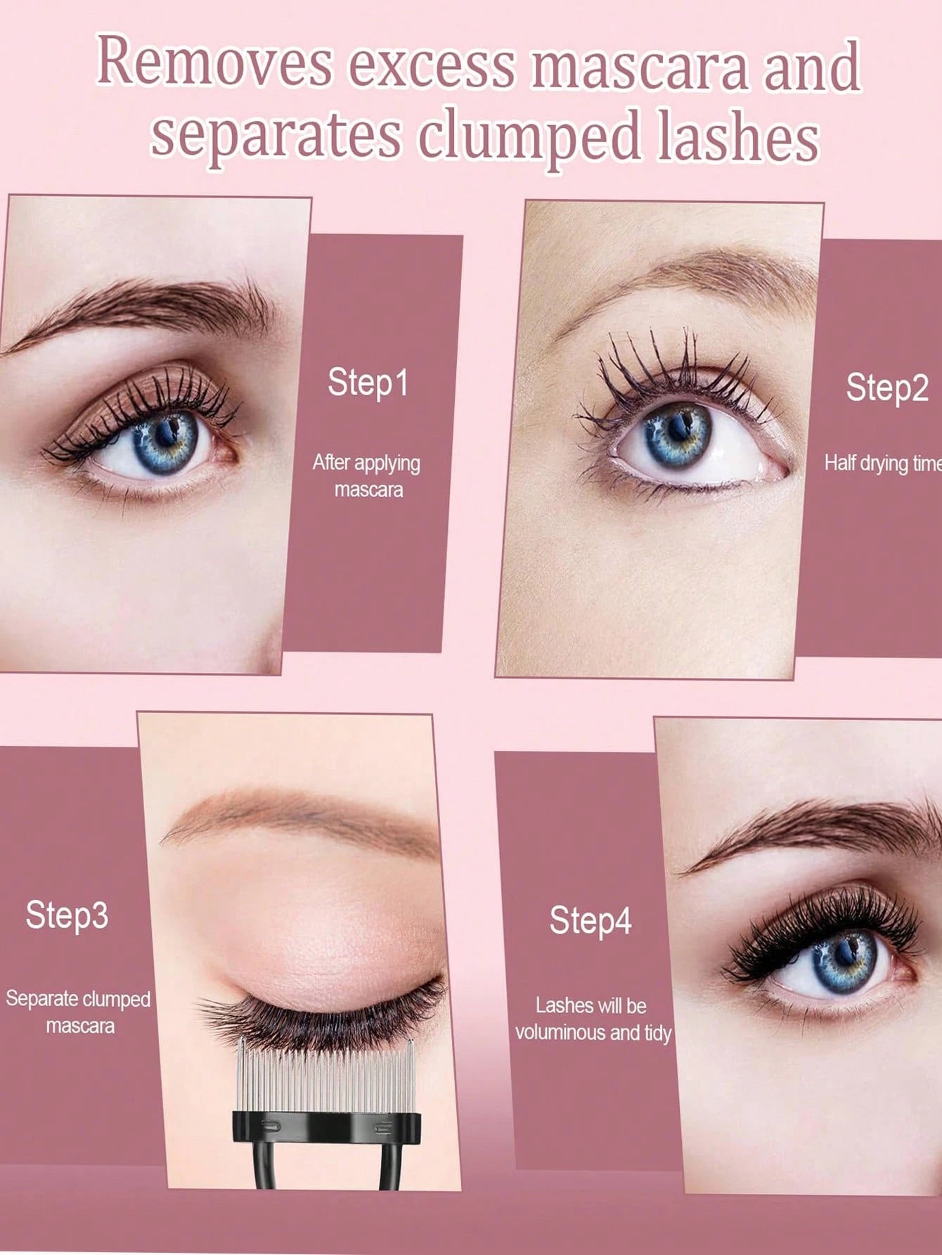 Steel Needle Eyebrow Brush Eyelash Separator Tools, Eyelash Extension Planting Tool, Women Eyelash Makeup Set With Hypoallergenic Eyelash Mascara Applicator, For Perfect Lashes, Eyebrow Brush, Eyeshad