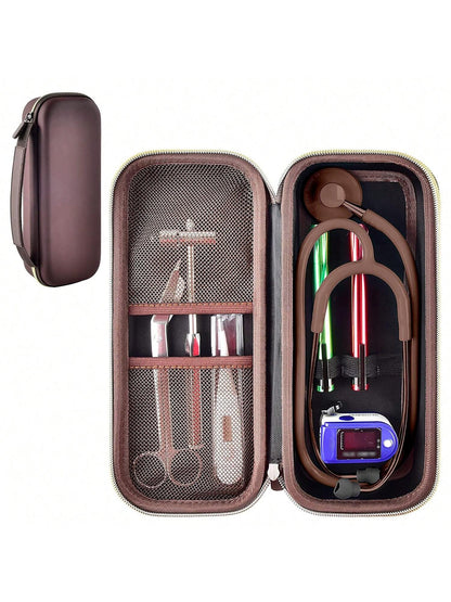 Stethoscope Case Compatible With 3M Littmann Classic III Monitoring/Lightweight II S.E/Cardiology IV Diagnostic/MDF Acoustica Stethoscopes, Extra Pocket For Doctor & Nurse Accessories (Box Only, Steth