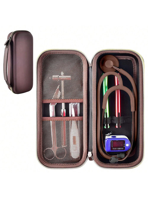Stethoscope Case Compatible With 3M Littmann Classic III Monitoring/Lightweight II S.E/Cardiology IV Diagnostic/MDF Acoustica Stethoscopes, Extra Pocket For Doctor & Nurse Accessories (Box Only, Steth