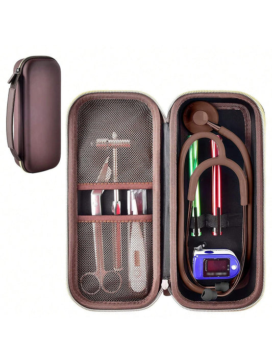Stethoscope Case Compatible With 3M Littmann Classic III Monitoring/Lightweight II S.E/Cardiology IV Diagnostic/MDF Acoustica Stethoscopes, Extra Pocket For Doctor & Nurse Accessories (Box Only, Steth