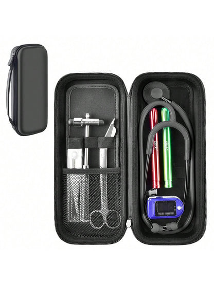 Stethoscope Case Compatible With 3M Littmann Classic III Monitoring/Lightweight II S.E/Cardiology IV Diagnostic/MDF Acoustica Stethoscopes, Extra Pocket For Doctor & Nurse Accessories (Box Only, Steth