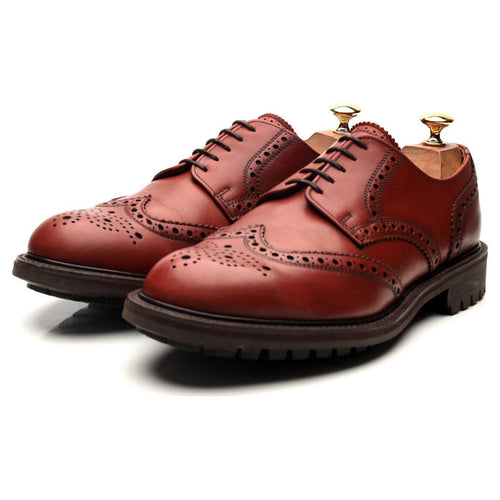 'Stirling' Brown Leather Derby Brogues UK 9 FX