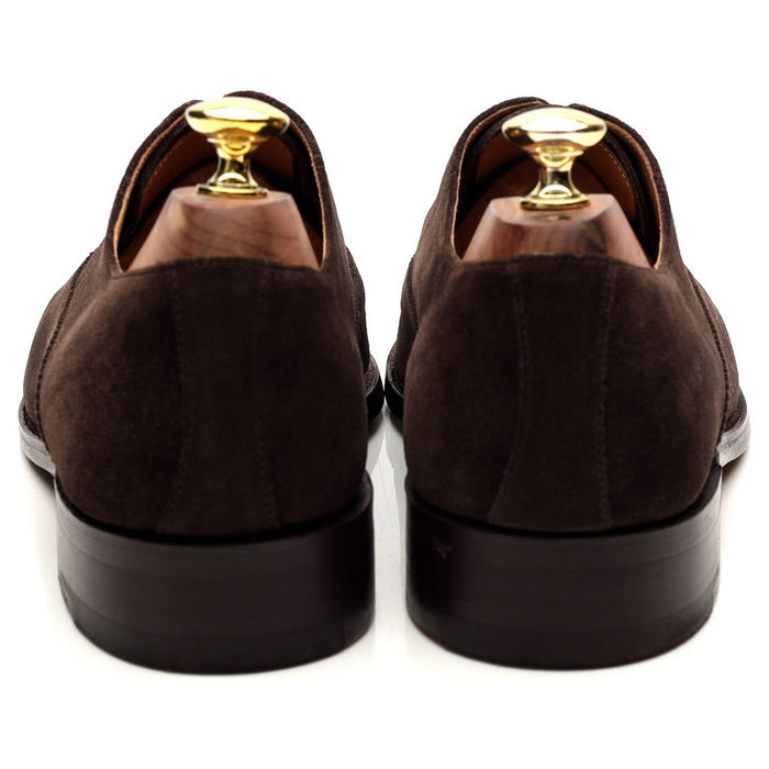 'Straight Cap' Dark Brown Suede Oxford UK 7 G