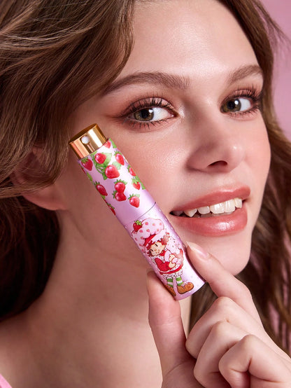 Strawberry Shortcake X 38ML/1.34 OZ, 1 Piece, Refillable Perfume Spray Bottle, Cute Red, Strawberry Shape Moisturizing Spray Bottle, Travel Essential ABS, With Hook And Anti-Drop, Easy To Carry