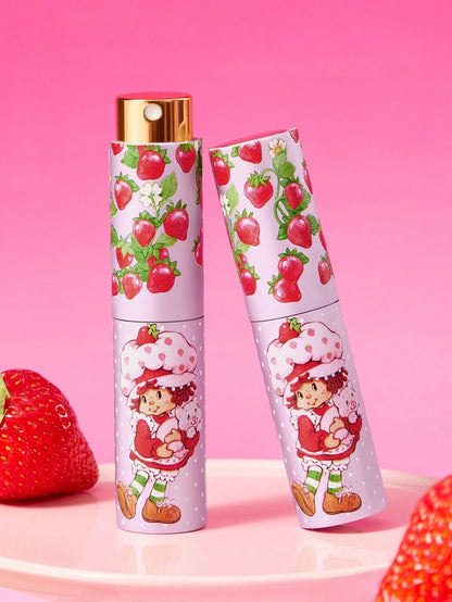 Strawberry Shortcake X 38ML/1.34 OZ, 1 Piece, Refillable Perfume Spray Bottle, Cute Red, Strawberry Shape Moisturizing Spray Bottle, Travel Essential ABS, With Hook And Anti-Drop, Easy To Carry