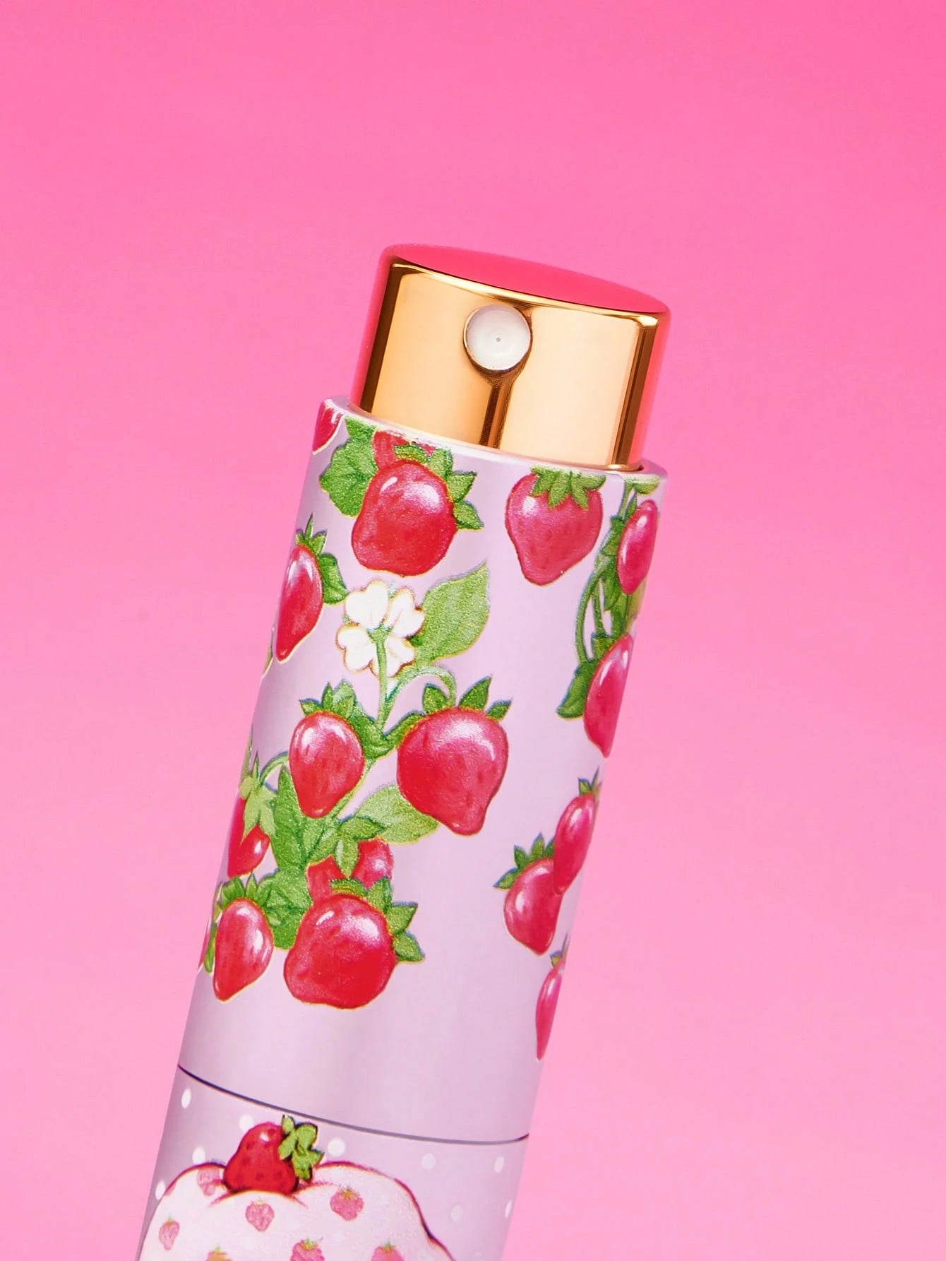Strawberry Shortcake X 38ML/1.34 OZ, 1 Piece, Refillable Perfume Spray Bottle, Cute Red, Strawberry Shape Moisturizing Spray Bottle, Travel Essential ABS, With Hook And Anti-Drop, Easy To Carry