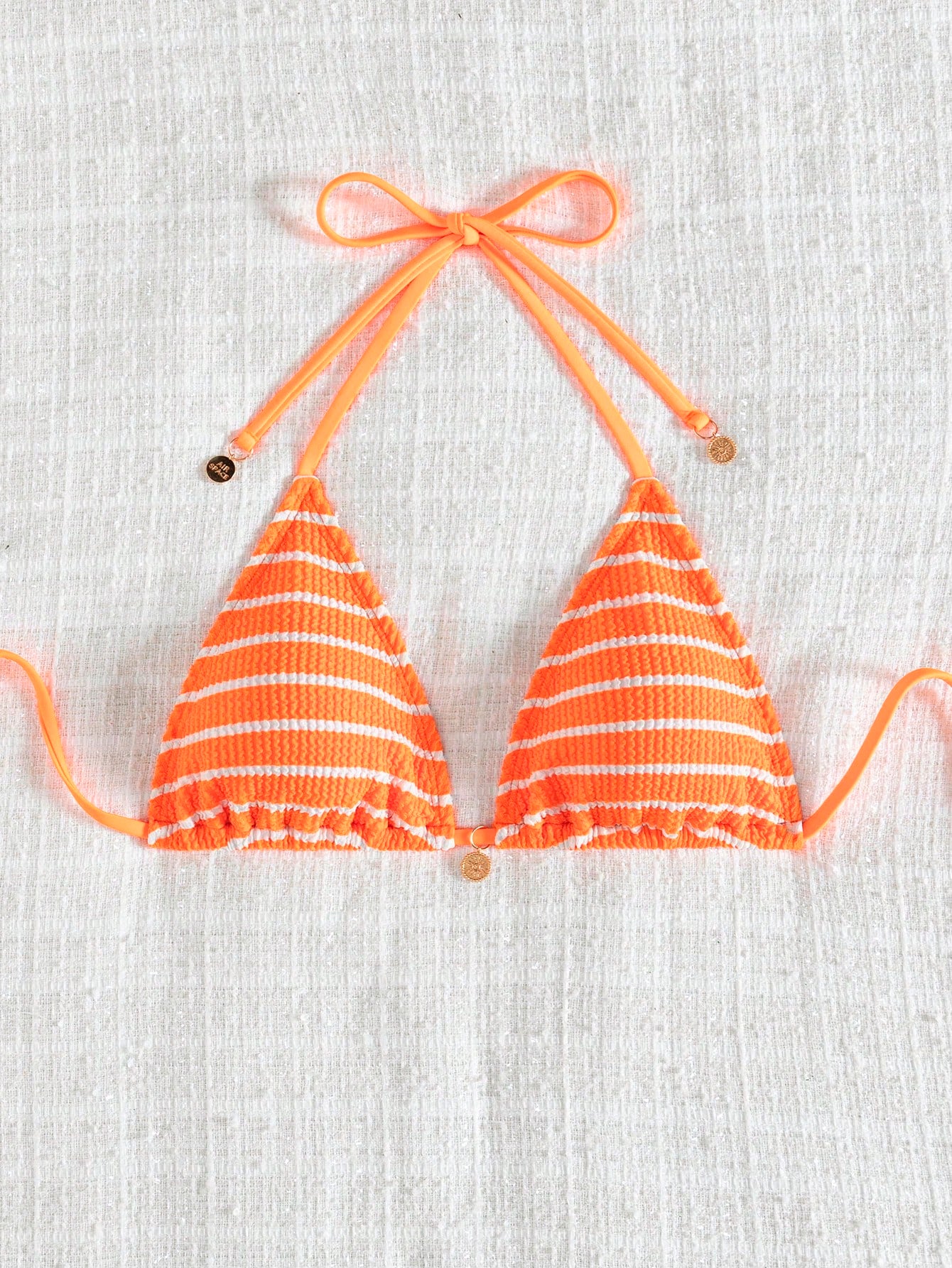 Striped Tie-Up Women's Summer Beach Bikini Top Vacation