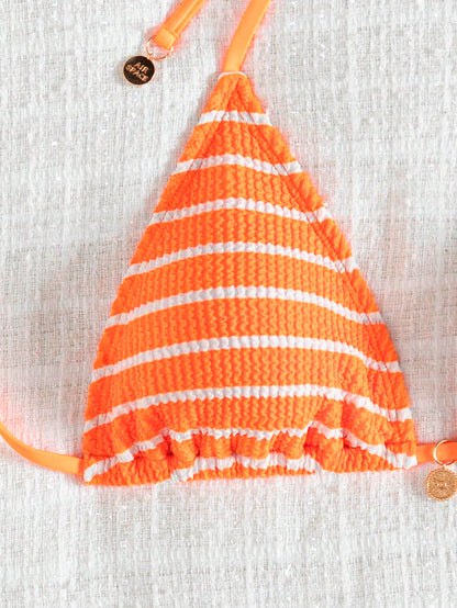 Striped Tie-Up Women's Summer Beach Bikini Top Vacation