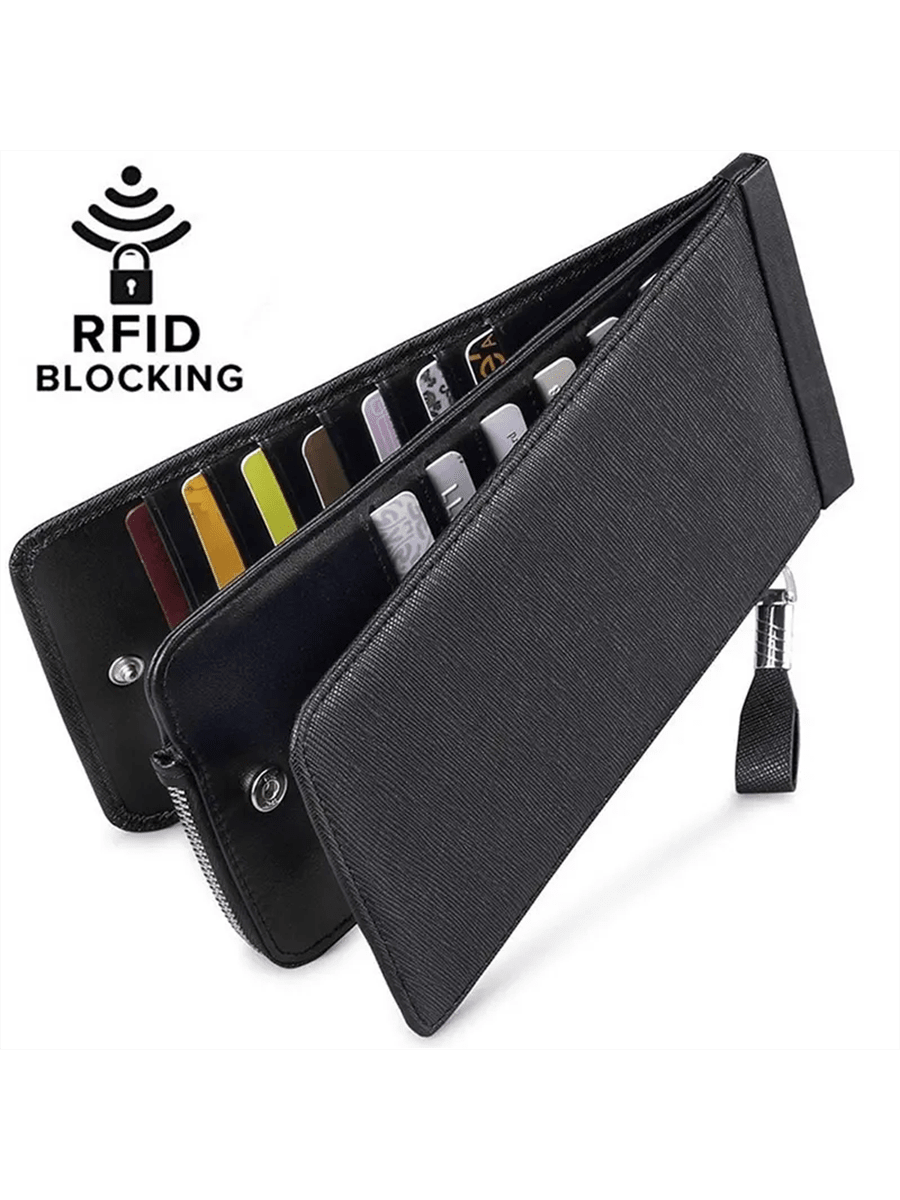 Stylish Faux Leather With Multiple Slots And Zipper Closure Card Holder Wallet Business Card Holder Credit Card Holder,Lanyard With Id Holder