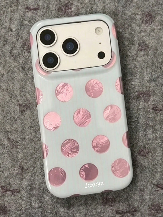 Stylish Minimalist Stripes Polka Dot Pattern Phone Case Compatible With IPhone 17 Pro Max 17 Pro 17 16 Pro Max 15 14 13 12 Pro Max Lens Protection Back Cover