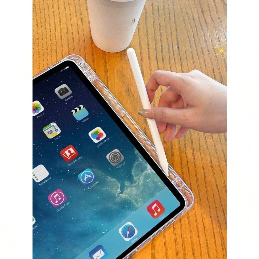 Stylish Polka Dots Clear Flexible Tablet Case With Pencil Slot Shockproof Anti-Scratch Cover Fit IPad11 A16 10th Gen Air 3-7 Mini 6/7 Pro 10.5/11/12.9/13 Inch Women Back To School Gift