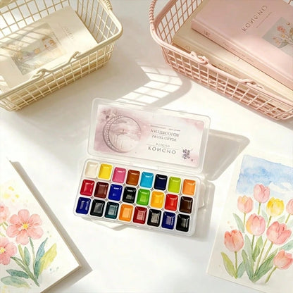 Suitable For Professional Artistic Use, 24 Color 1ml Solid Color Portable Watercolor Pigment, Easy To Color, Suitable For Artistic Creation, Festival Card Making, And DIY Graffiti Painting Art