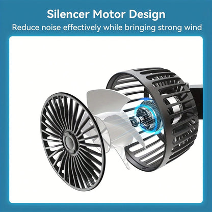 [Summer Cool]360° Rotating Triple-Speed Powerful Rear Seat Dual-Side Car Air Conditioning Fans- Suitable For Sedans, RVs, SUVs. Equipped With Adjustable Clips, This Air Circulation Fan Is Specially D