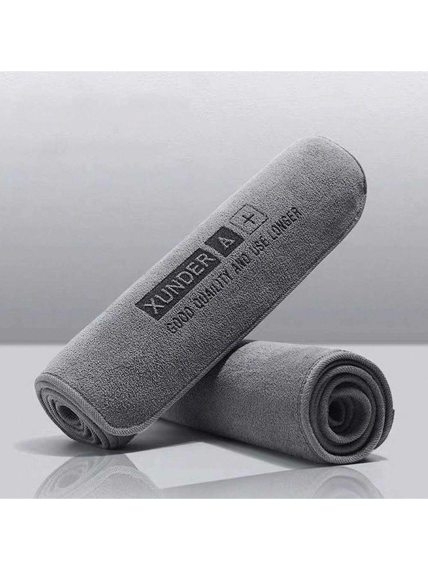 Super Absorbent, Non-Shedding Short Plush Car Wash Towel, Thick Cloth For Car Cleaning (Random Letter Pattern Based On Production Batch)