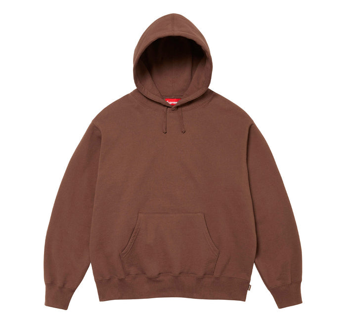 Supreme Satin Applique Hooded Sweatshirt (FW24) Brown