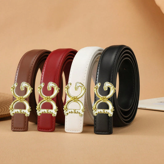 Sweet Style Women's Belt, Simple Versatile Waist Belt For Skirts, Casual Fashion Korean Style Thin Waist Belt