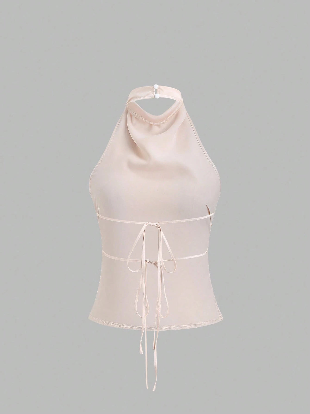 Sweetra Backless Tie Strap Sleeveless Minimalist Design Summer Camisole