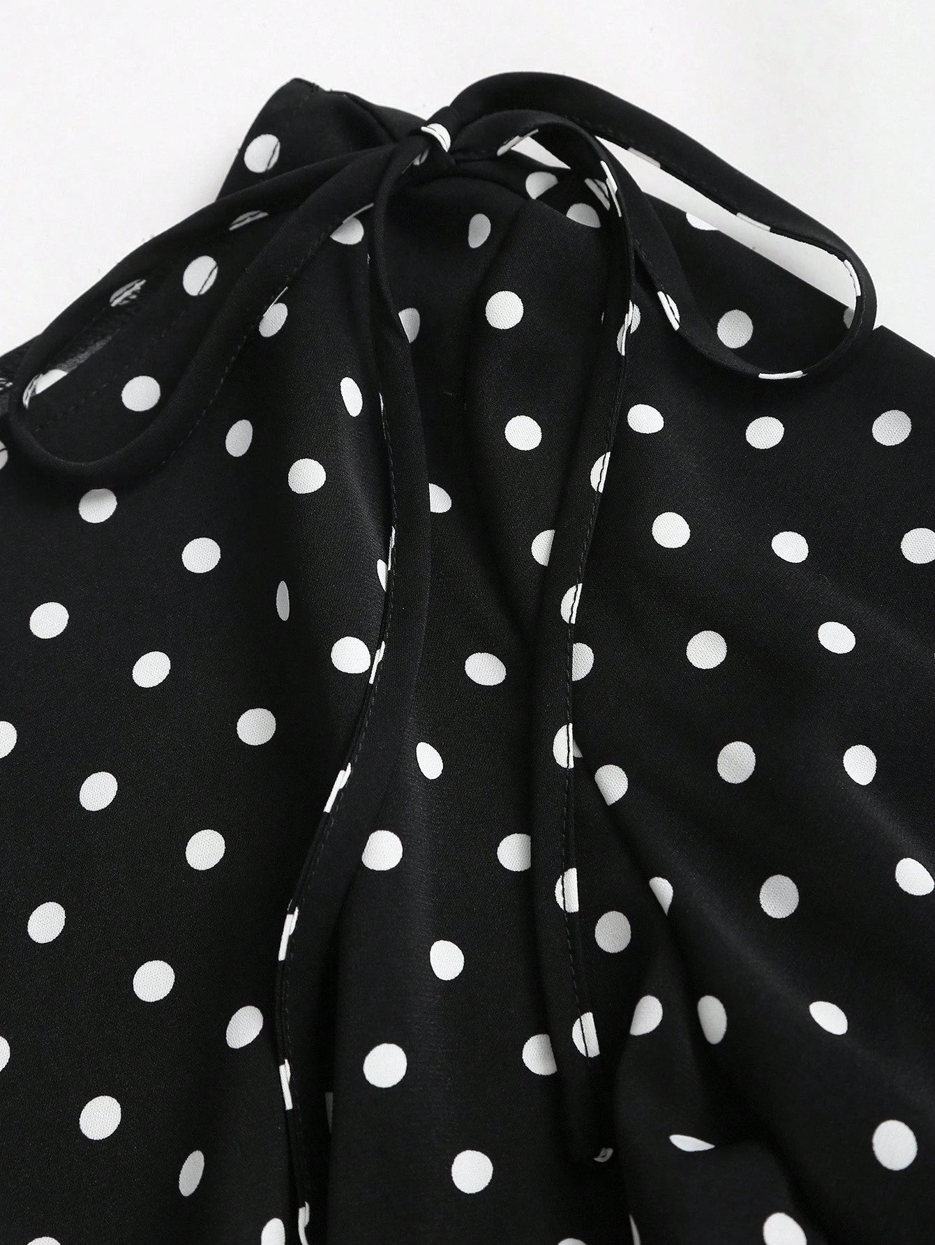 Sweetra New Autumn/Winter French Elegant Fashion Polka Dot Shoulder Bowknot Waist Slimming Casual Commute Versatile Bell Sleeve Women Blouse