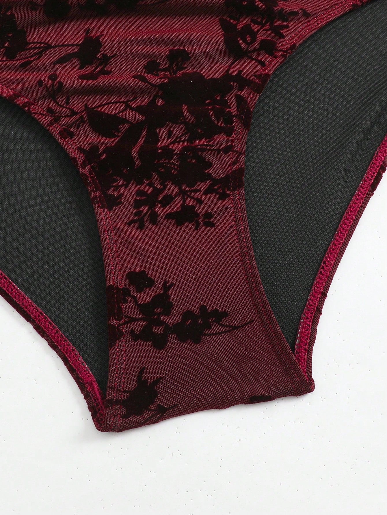 Sweetra Plus Size Swimwear Set, High-Quality Flocked Fabric, Minimalist European & American Style Tankini