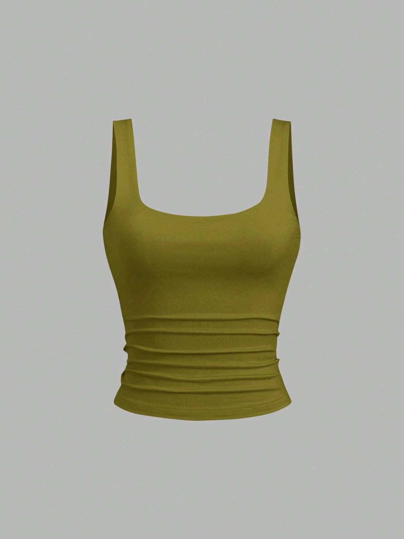 Sweetra Women's Casual Pleated Square Neck Camisole, Summer