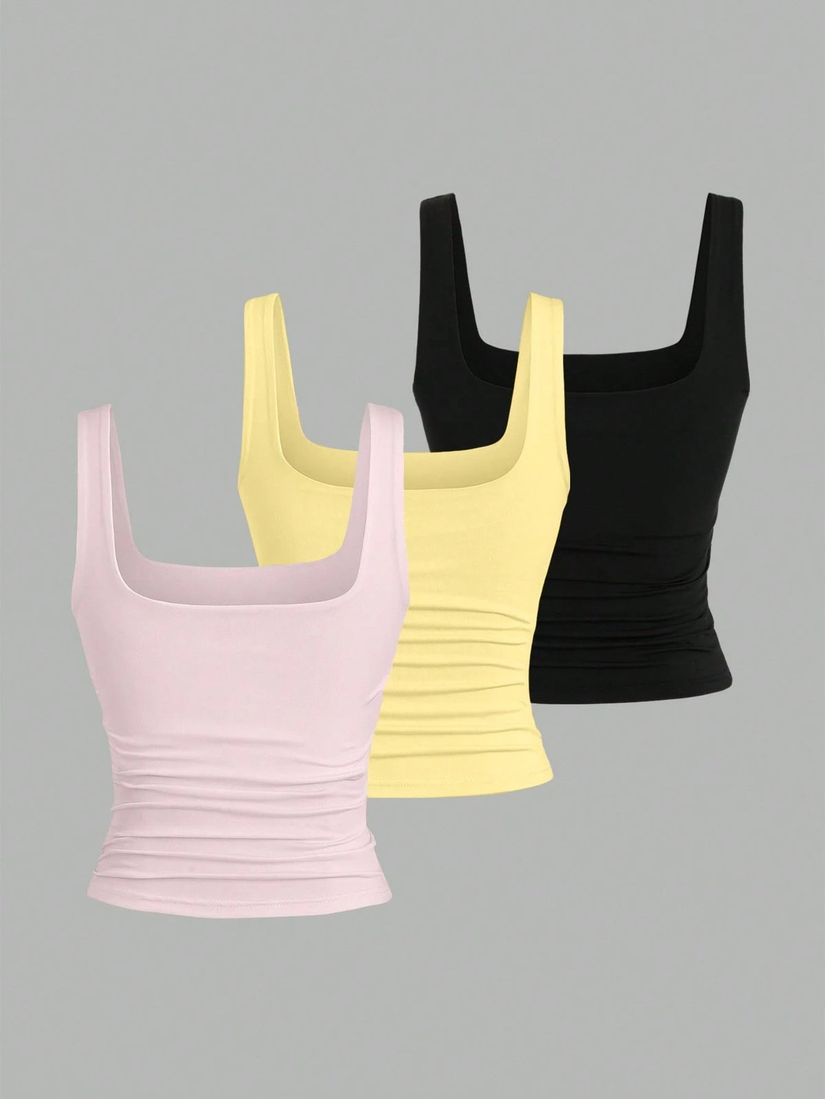 Sweetra Women's Summer Casual Solid Color Tank Top