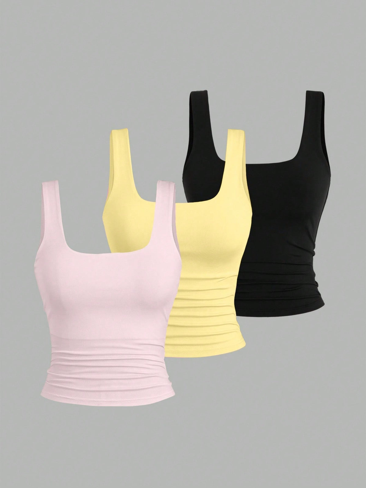 Sweetra Women's Summer Casual Solid Color Tank Top