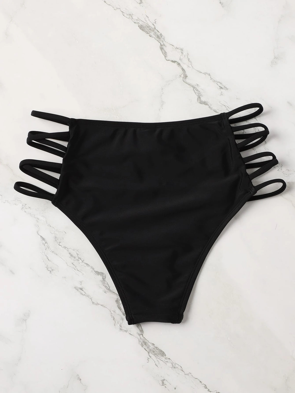 Swim Basics Summer Beach Cut-Out High Waisted Bikini Panty