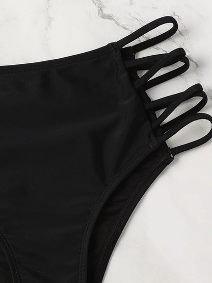 Swim Basics Summer Beach Cut-Out High Waisted Bikini Panty