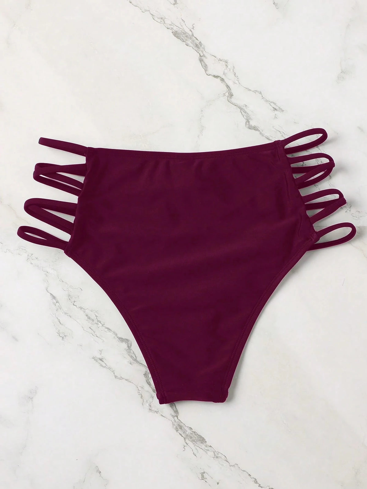 Swim Basics Summer Beach Cut-Out High Waisted Bikini Panty