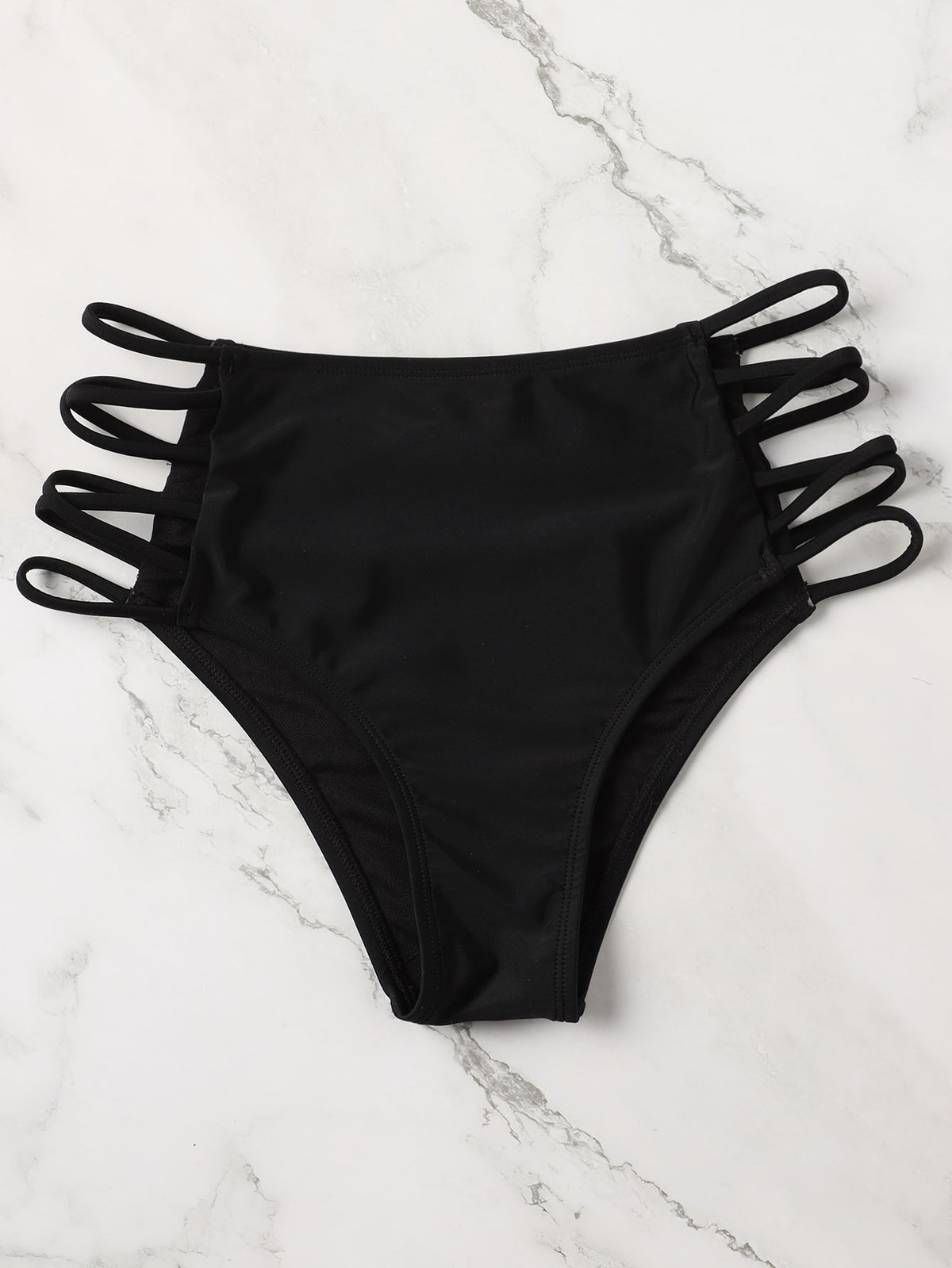 Swim Basics Summer Beach Cut-Out High Waisted Bikini Panty