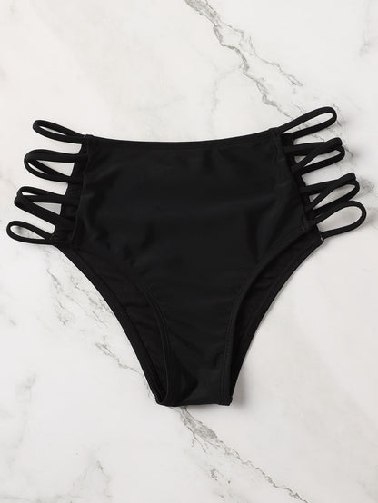 Swim Basics Summer Beach Cut-Out High Waisted Bikini Panty
