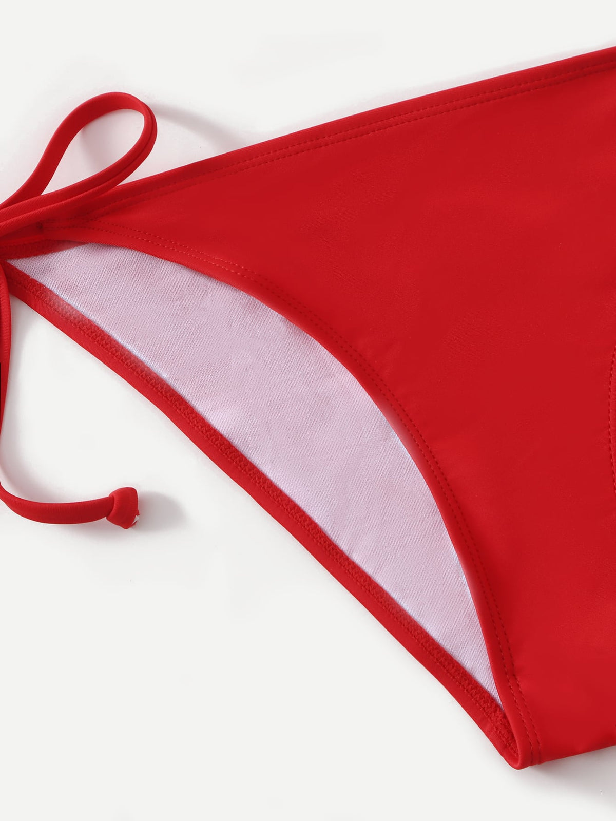 Swim Basics Women's Summer Beach Solid Color Halter Tie Sexy Bikini Swimwear Set