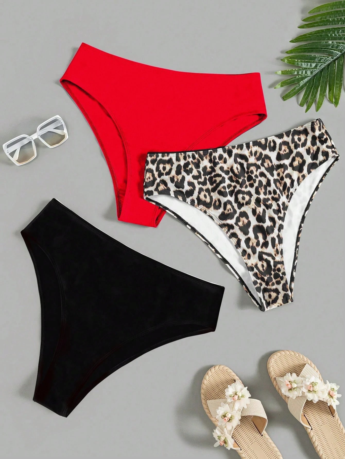 Swim Curve 2025 Plus Size Women 3pcs/Set Assorted Floral Print Swimwear Bottom