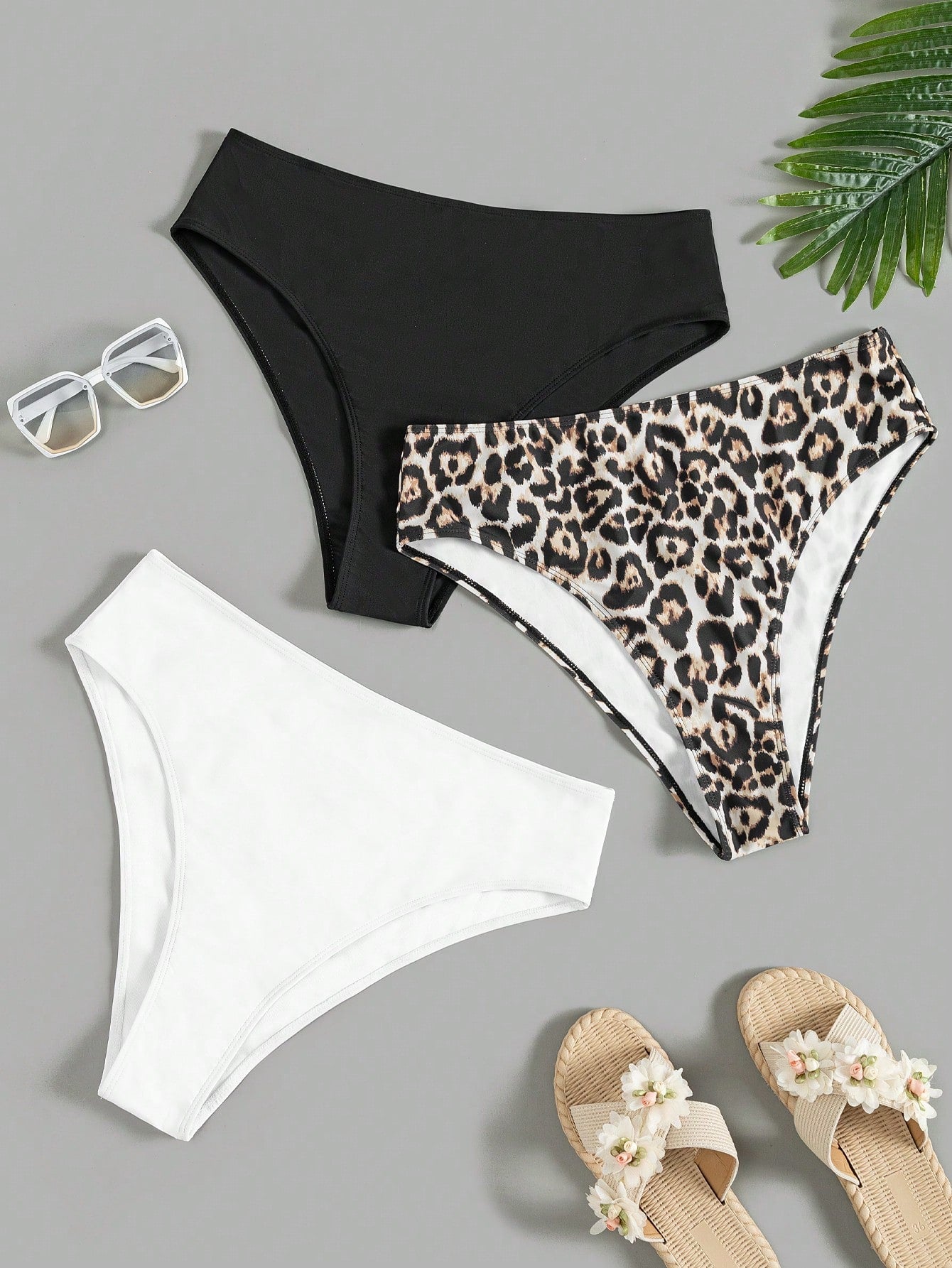 Swim Curve 2025 Plus Size Women 3pcs/Set Assorted Floral Print Swimwear Bottom