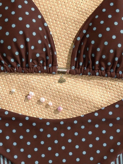 Swim Mod Plus Size Women Seashell Print Sweet Sexy Beach Beach Vacation Vacation Bikini Set Light Blue Summer
