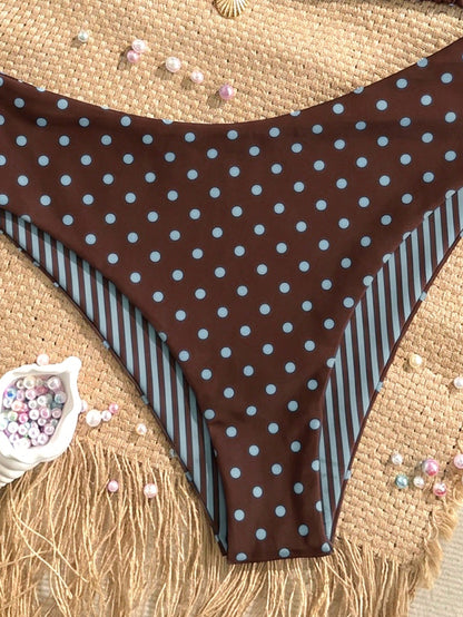 Swim Mod Plus Size Women Seashell Print Sweet Sexy Beach Beach Vacation Vacation Bikini Set Light Blue Summer