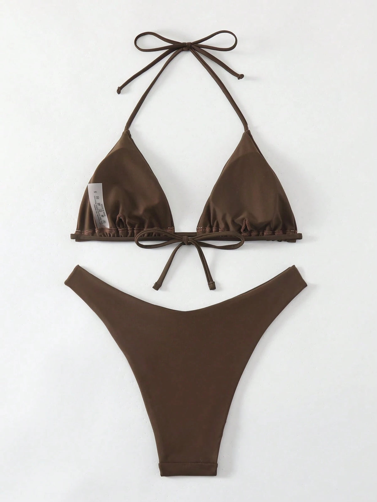 Swim Mod Summer Beach Solid Color Simple Ladies' Bra & Swim Bottom Swimwear Set Bathing Suit