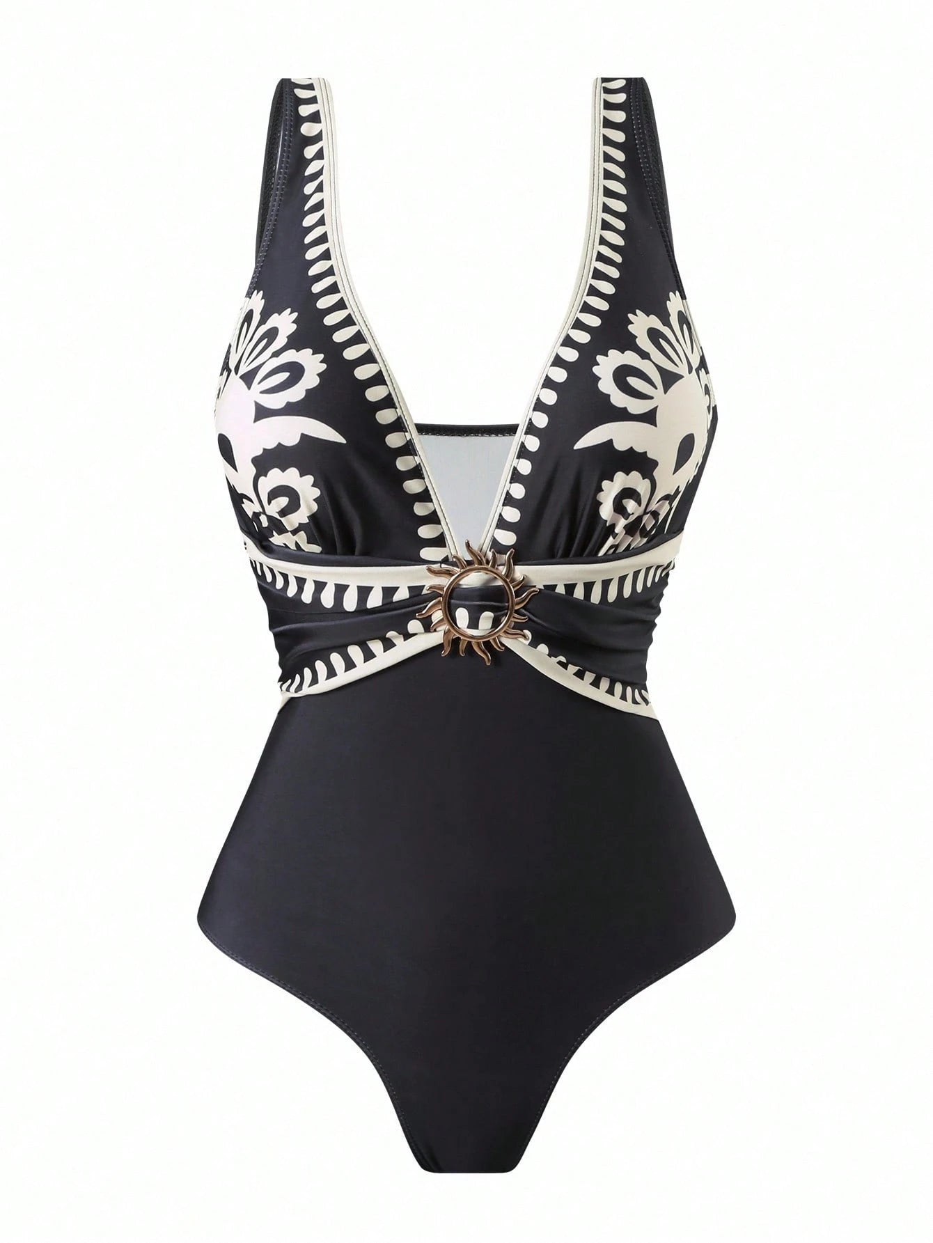 Swim Oasis 3pcs/Set Plus Size One-Piece Swimsuit, Minimalist Daily Summer Women Beach Outfit