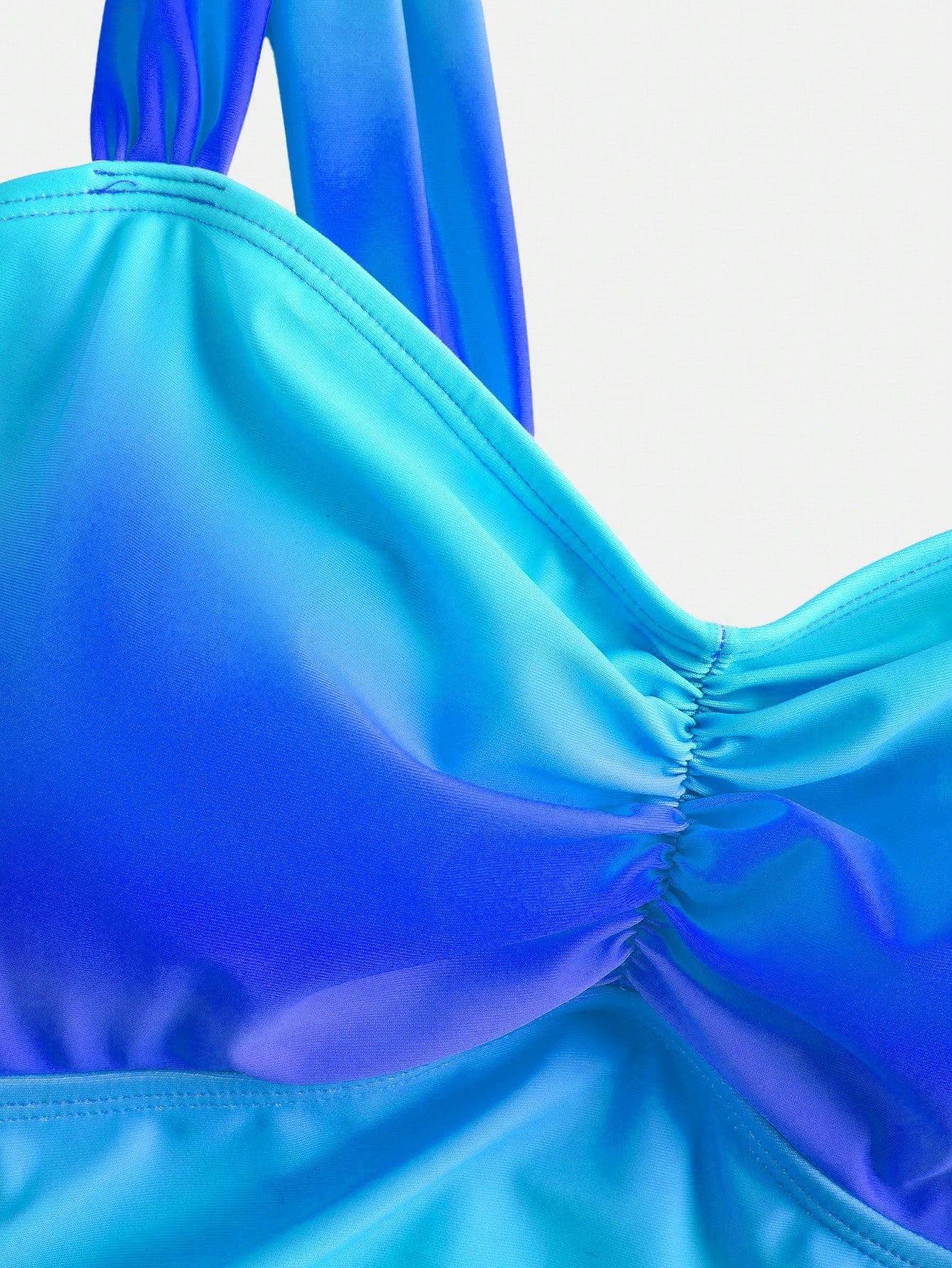 Swim Oasis Plus Size Women 2pcs Gradient Ruched One-Piece Swimsuit